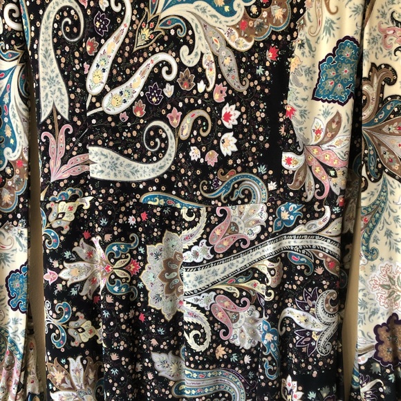 ETRO Milano Paisley Jersey Wrap Dress Size US 10/IT 46 - Picture 7 of 15